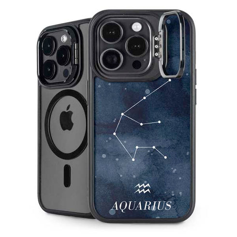 Aquarius Constellation iPhone 14 Pro Kickstand Case